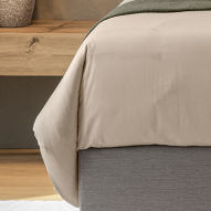 Housse de couette Scalea beige en gros plan