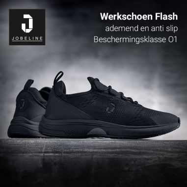 Werkschoenen Flash – ademend en slipvast, met beschermingsklasse O1