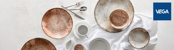 Vaisselle VEGA Gironia en porcelaine colorée
