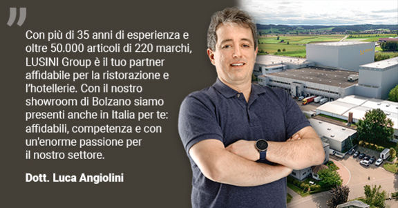 Il responsabile di mercato Luca Angolini presenta LUSINI