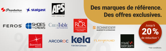Des marques de référence & des offres exclusives jusqu'à 20 % de réduction !