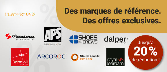 Des marques de référence. Des offres exclusives. Jusqu'à 20 % de réduction !