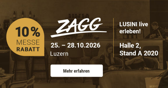 LUSINI live erleben auf der ZAGG. Halle 2, Stand A 2020. Mehr erfahren und 20 % Messerabatt sichern. 