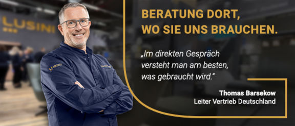 Banner zur persönlichen Beratung bei LUSINI
