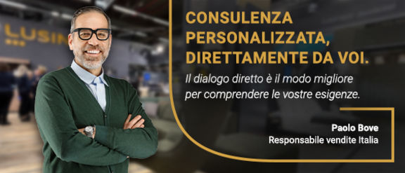 Banner per una consulenza personalizzata presso LUSINI